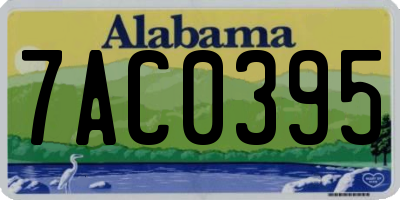 AL license plate 7AC0395
