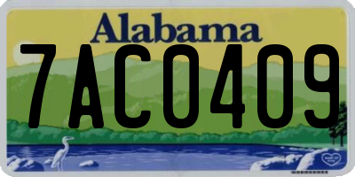 AL license plate 7AC0409