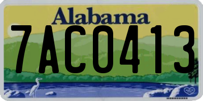 AL license plate 7AC0413