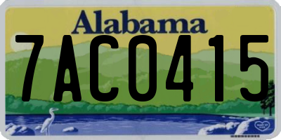 AL license plate 7AC0415