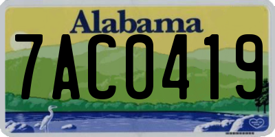AL license plate 7AC0419