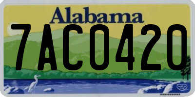 AL license plate 7AC0420