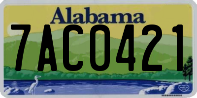 AL license plate 7AC0421