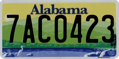 AL license plate 7AC0423