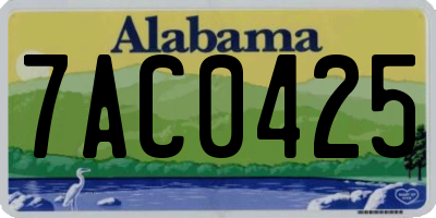 AL license plate 7AC0425