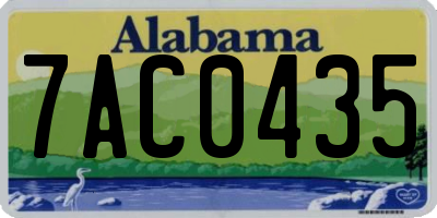 AL license plate 7AC0435