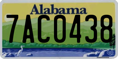 AL license plate 7AC0438