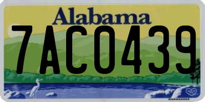 AL license plate 7AC0439