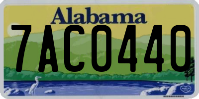 AL license plate 7AC0440