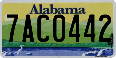 AL license plate 7AC0442