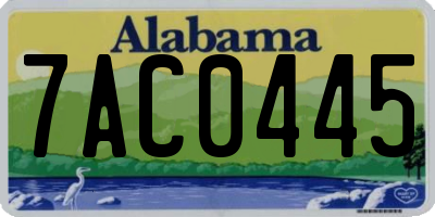 AL license plate 7AC0445