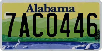AL license plate 7AC0446