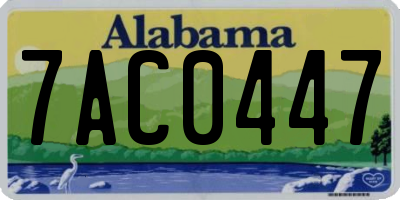 AL license plate 7AC0447