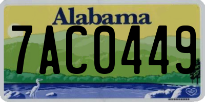 AL license plate 7AC0449