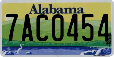 AL license plate 7AC0454