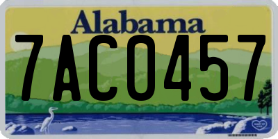 AL license plate 7AC0457