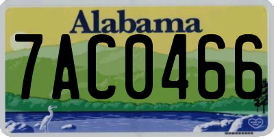 AL license plate 7AC0466