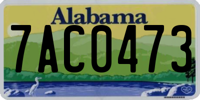 AL license plate 7AC0473