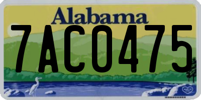 AL license plate 7AC0475