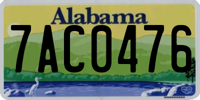 AL license plate 7AC0476