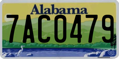 AL license plate 7AC0479