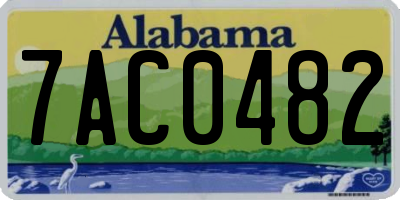 AL license plate 7AC0482