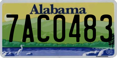 AL license plate 7AC0483
