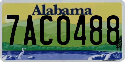 AL license plate 7AC0488