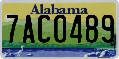 AL license plate 7AC0489