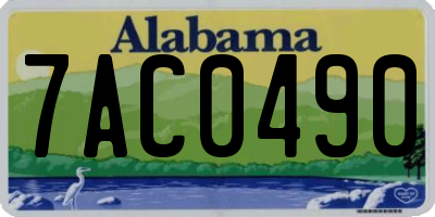 AL license plate 7AC0490