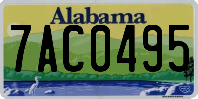 AL license plate 7AC0495
