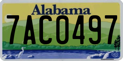 AL license plate 7AC0497