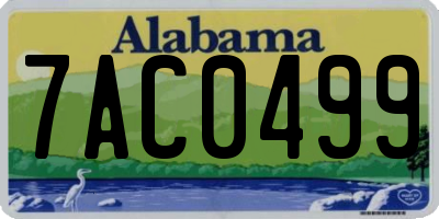AL license plate 7AC0499