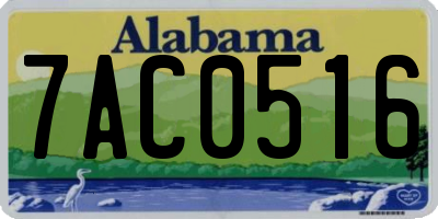 AL license plate 7AC0516