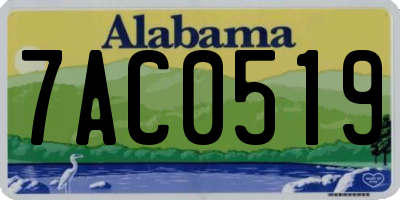 AL license plate 7AC0519