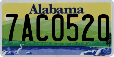 AL license plate 7AC0520