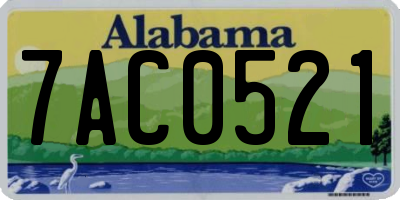 AL license plate 7AC0521