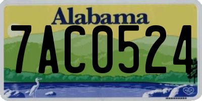AL license plate 7AC0524
