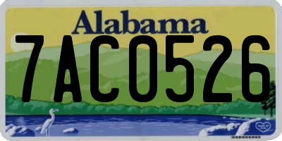 AL license plate 7AC0526