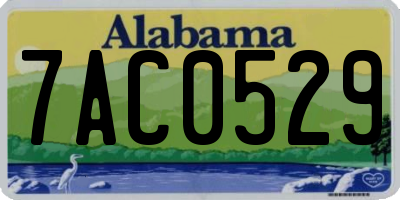 AL license plate 7AC0529