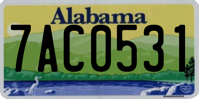 AL license plate 7AC0531