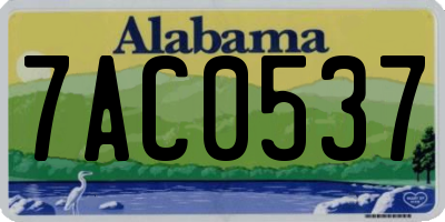 AL license plate 7AC0537