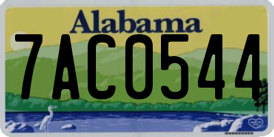 AL license plate 7AC0544