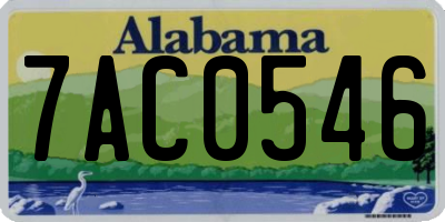 AL license plate 7AC0546