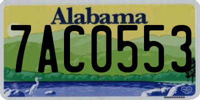 AL license plate 7AC0553
