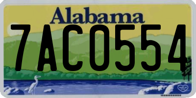 AL license plate 7AC0554