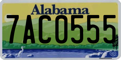 AL license plate 7AC0555