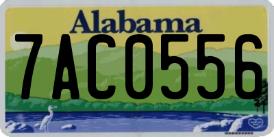 AL license plate 7AC0556