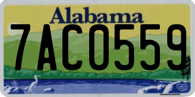 AL license plate 7AC0559
