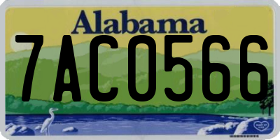 AL license plate 7AC0566